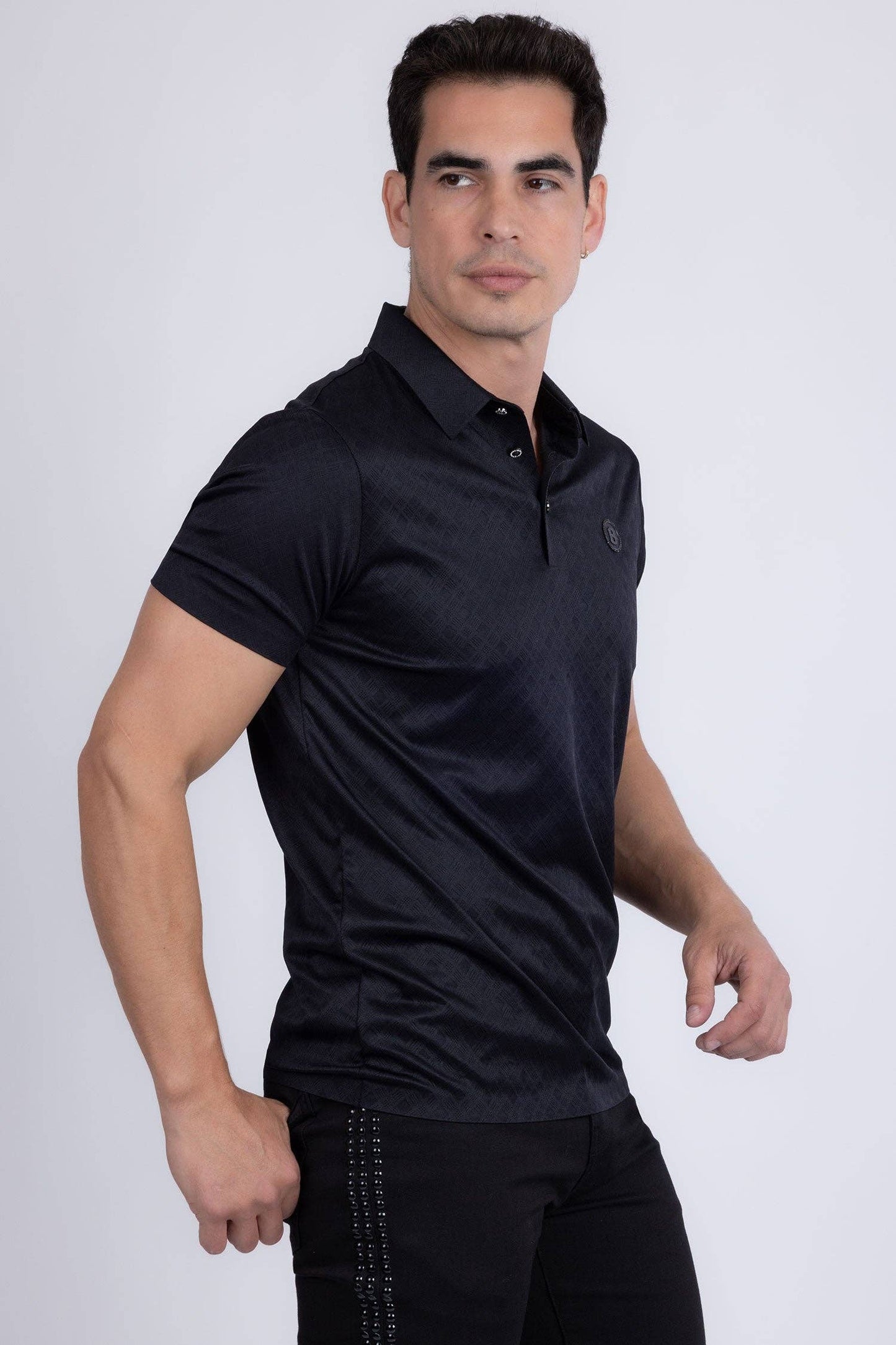 Aviles Polo Shirt: Black