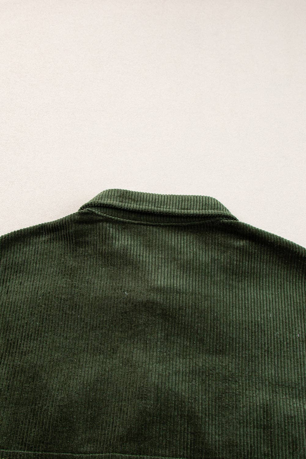 HY854726-P309 Blackish Green Snap Buttons Colorblock Plaid Shacket