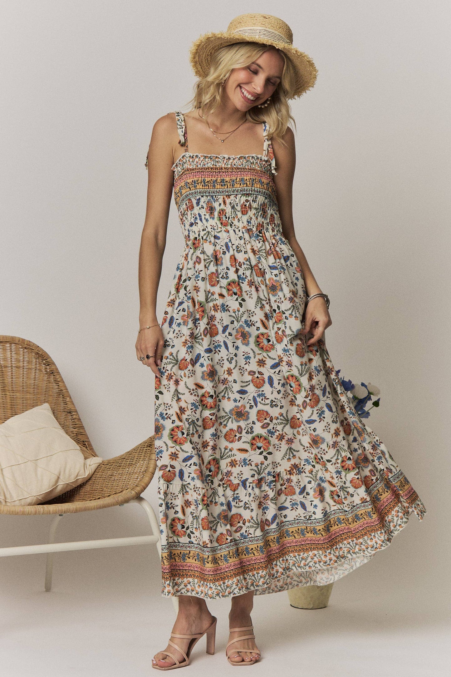 LD7501N_HE_-TIE SHOULDER MAXI DRESS: IVORY