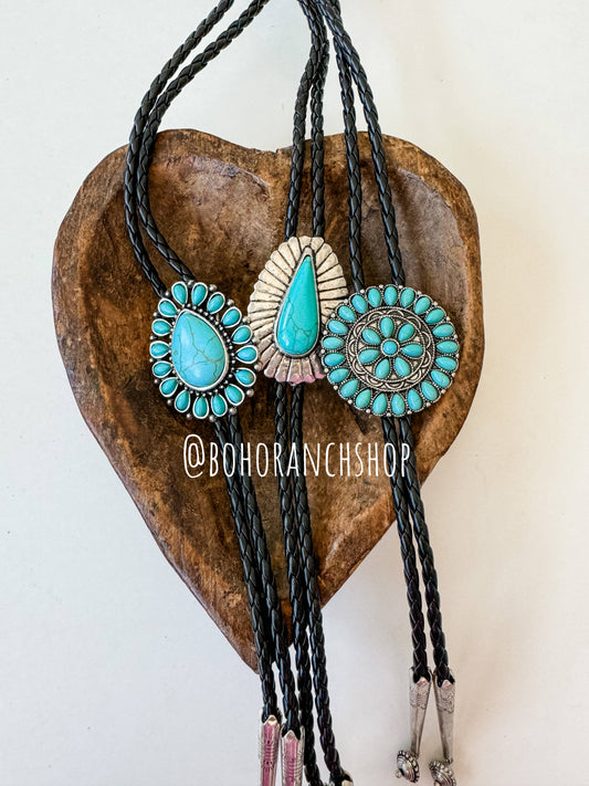 WESTERN BOLO TIE LONG PENDENT NECKLACE STYLE 5
