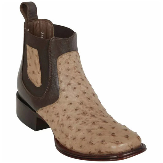 82BV0372 LOS ALTOS OSTRICH SQUARE TOE BOOT MOCHA