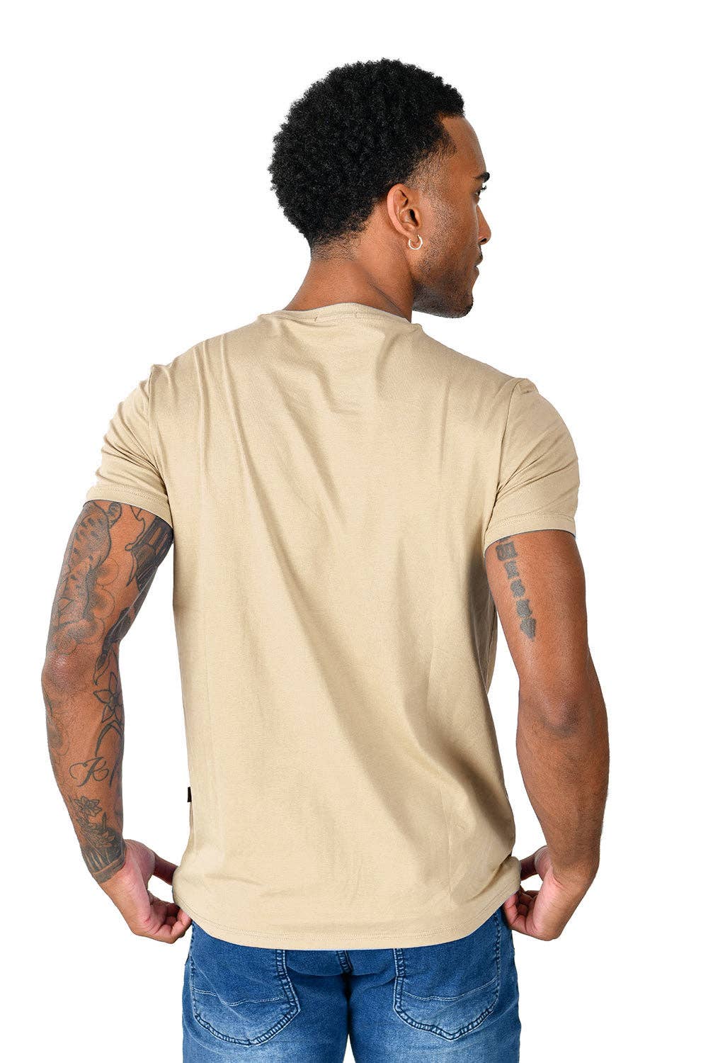 Trendy basics Crew-Neck T-Shirt: -KHK-