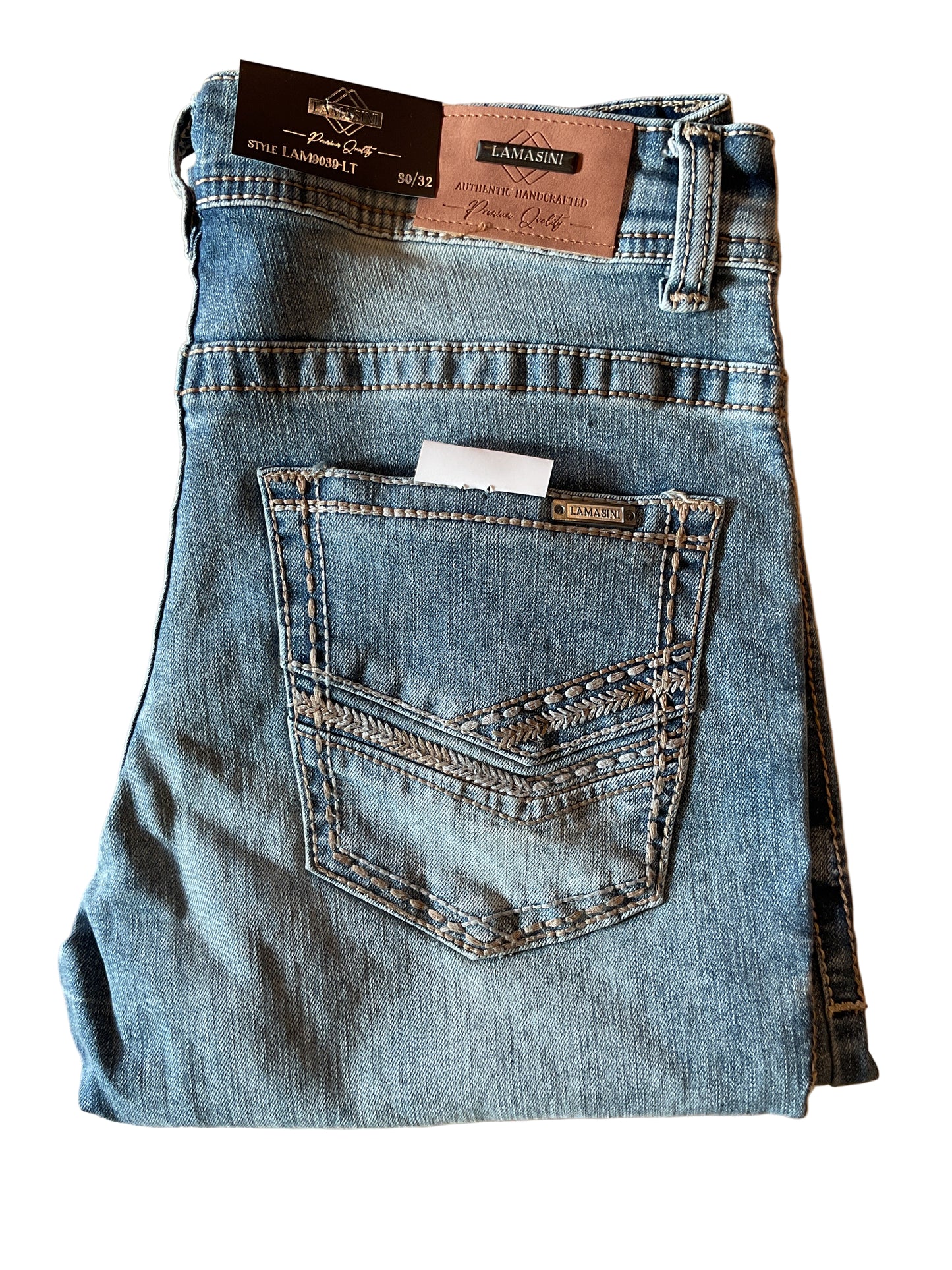 LAM9039 LAMASINI MODERN BOOT LIGHT BLUE JEANS