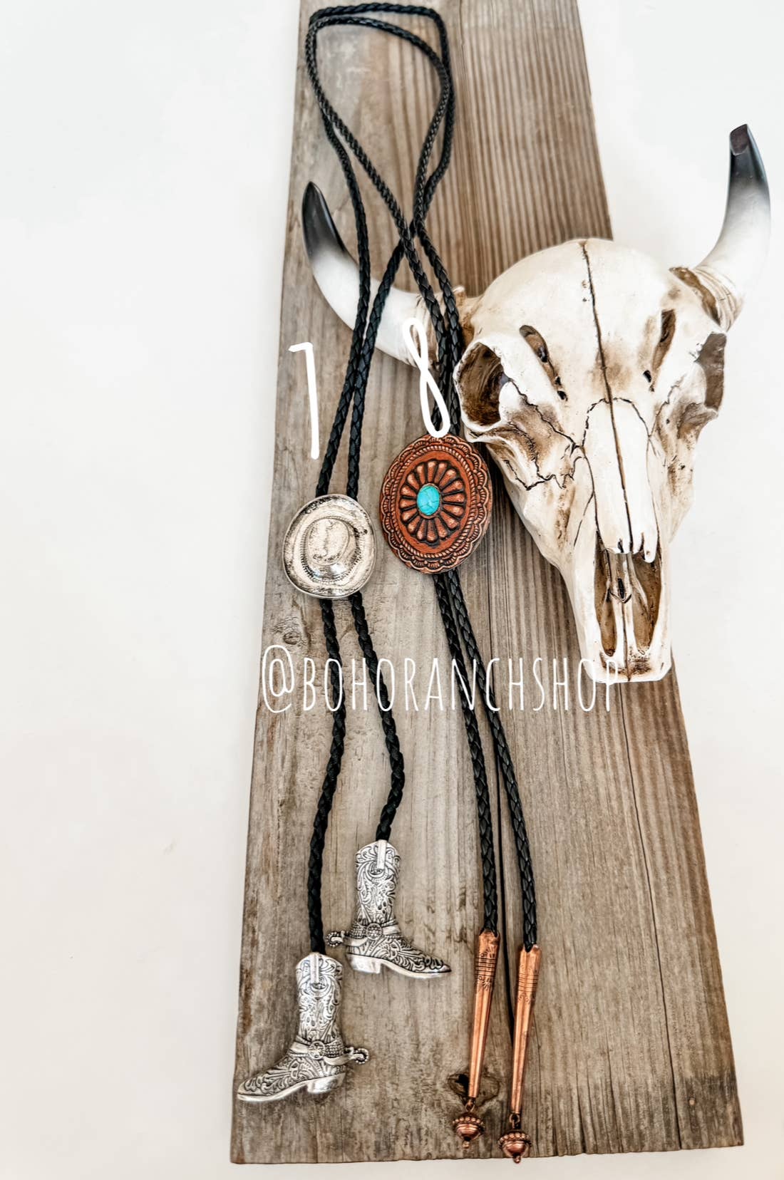 WESTERN BOLO TIE LONG PENDANT NECKLACE: STYLE 6