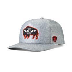 A300087006 ARIAT BUFFALO PATCH GREY HAT