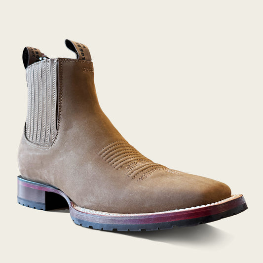84TBM636 LOS ALTOS ANKLE BROWN BOOTS WIDE SQUARE TOE