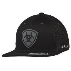 A300089401 ARIAT MENS FLEXFIT 110 SNAP BACK SUEDE PATCH BLACK CAP