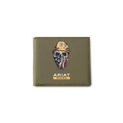 A3401619 ARIAT WORK BIFOLD WALLET DARK GREEN