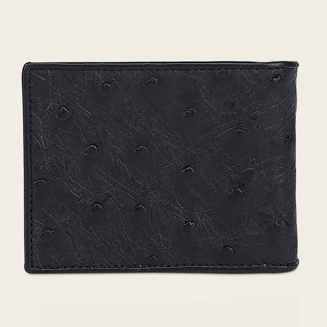 DU469 CUADRA BLACK OSTRICH WALLET