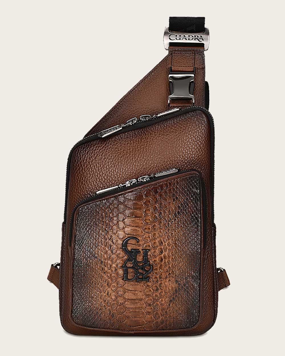 DU503 CUADRA PYTHON CROSS BODY BAG