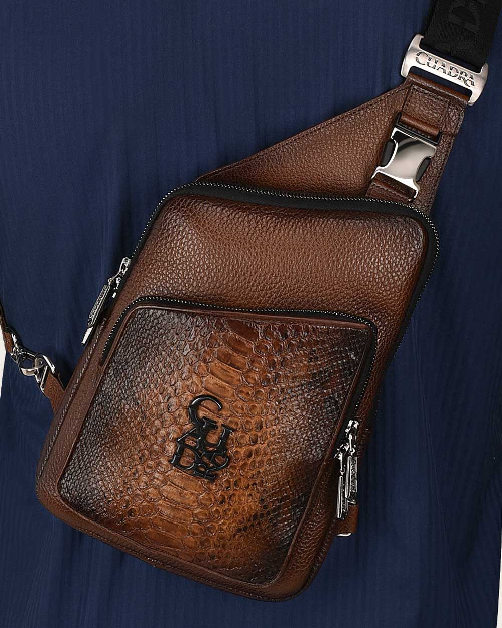 DU503 CUADRA PYTHON CROSS BODY BAG