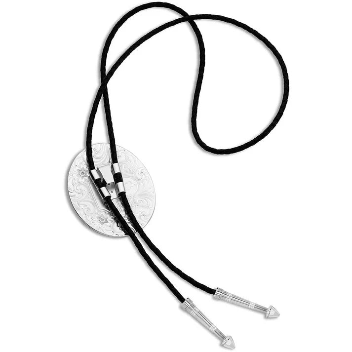 BT5909 MONTANA SILVERSMITHS BT-2T OVAL BULLRIDER BOLO TIE