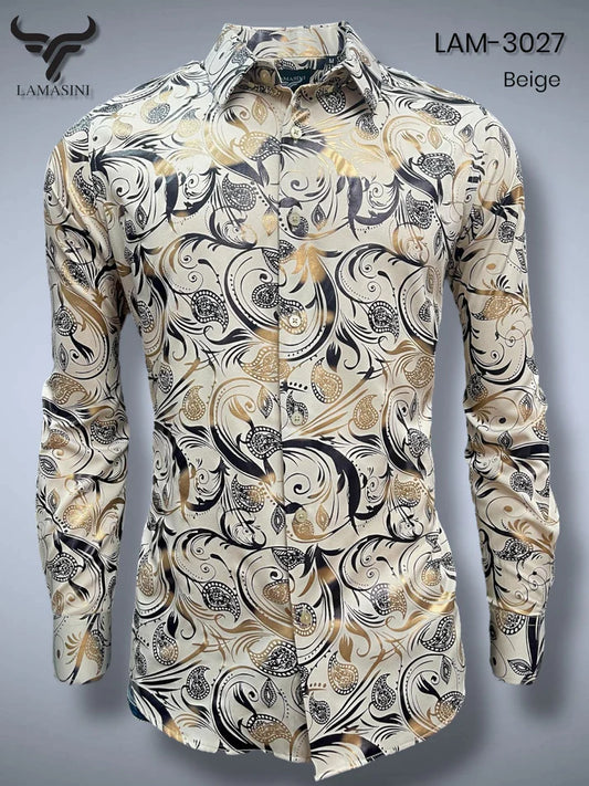 LAM3027 LAMASINI BEIGE LONG SLEEVE SHIRT