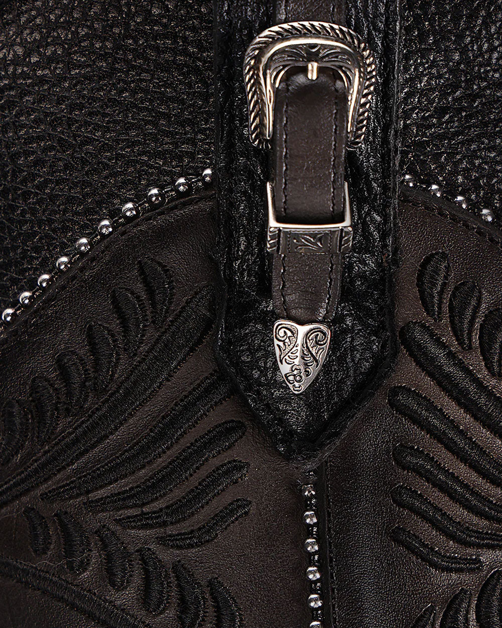 CU867 CUADRA BLACK PYTHON TALL BOOTS