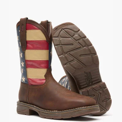 DB020 REBEL BY DURANGO STEEL TOE FLAG WESTERN BOOT