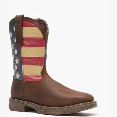 DB020 REBEL BY DURANGO STEEL TOE FLAG WESTERN BOOT