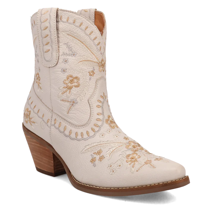 DI748 DINGO PRIMEROSE WHITE WESTERN BOOTIES