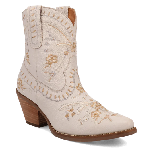 DI748 DINGO PRIMEROSE WHITE WESTERN BOOTIES