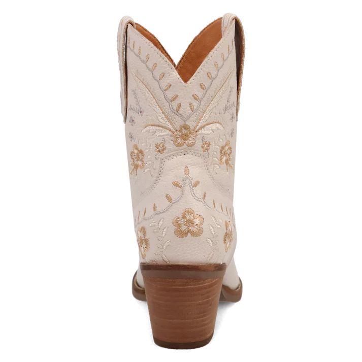 DI748 DINGO PRIMEROSE WHITE WESTERN BOOTIES