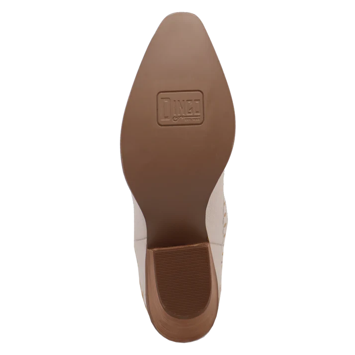 DI748 DINGO PRIMEROSE WHITE WESTERN BOOTIES