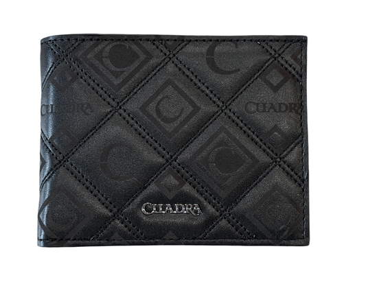 DU335 CUADRA BLACK STITCHING WALLET