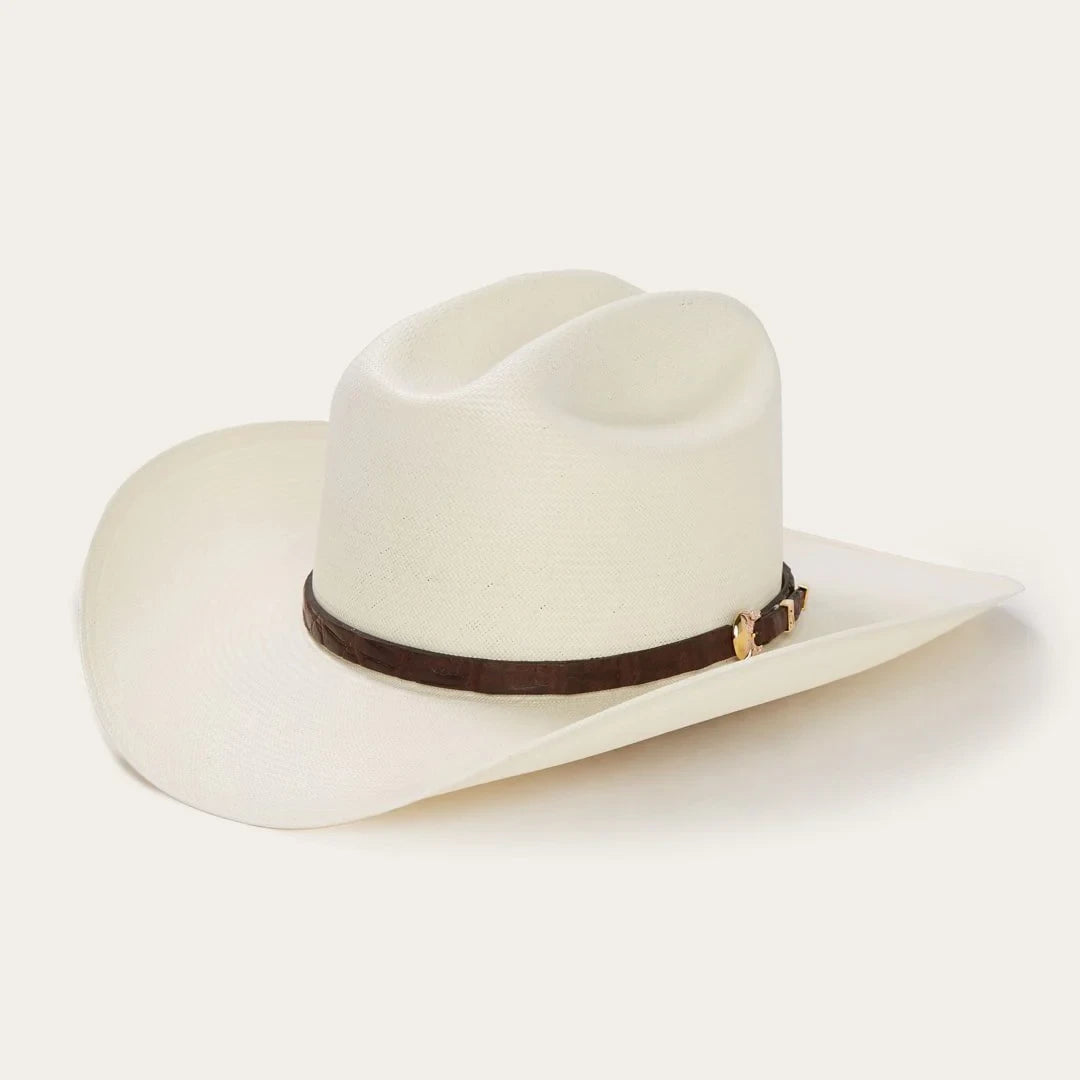SSEVOR-81 STETSON EVILLA DE ORO ROUND OVAL STRAW COWBOY HAT