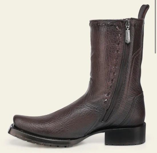 CU939 CUADRA URBAN ENGRAVED DARK BROWN BOOTS