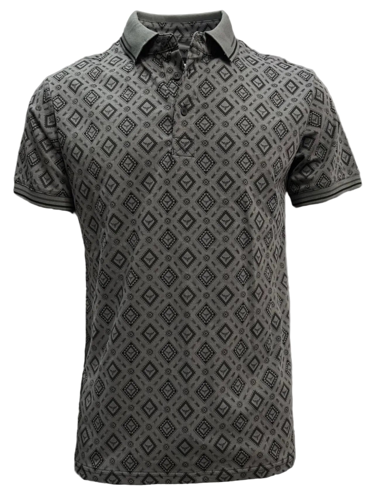 LAM28229 MEN’S SHORT SLEEVE POLO- GREY