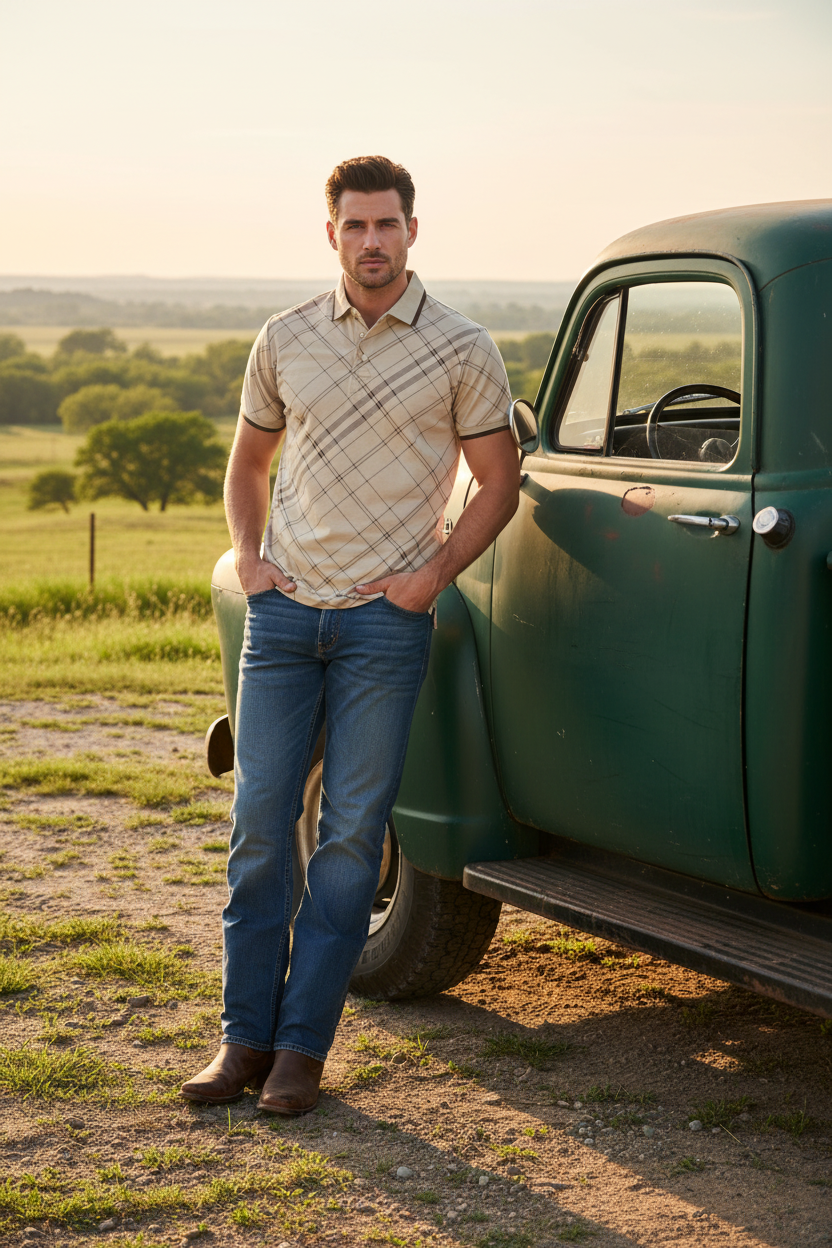 LAM28242 BEIGE POLO SHIRT