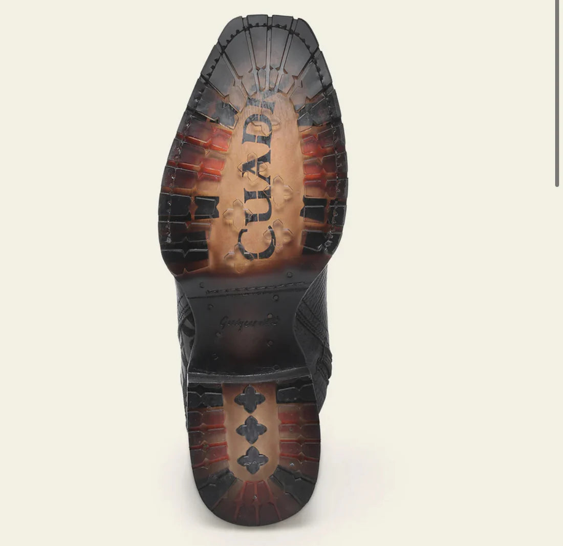 CU939 CUADRA URBAN ENGRAVED DARK BROWN BOOTS