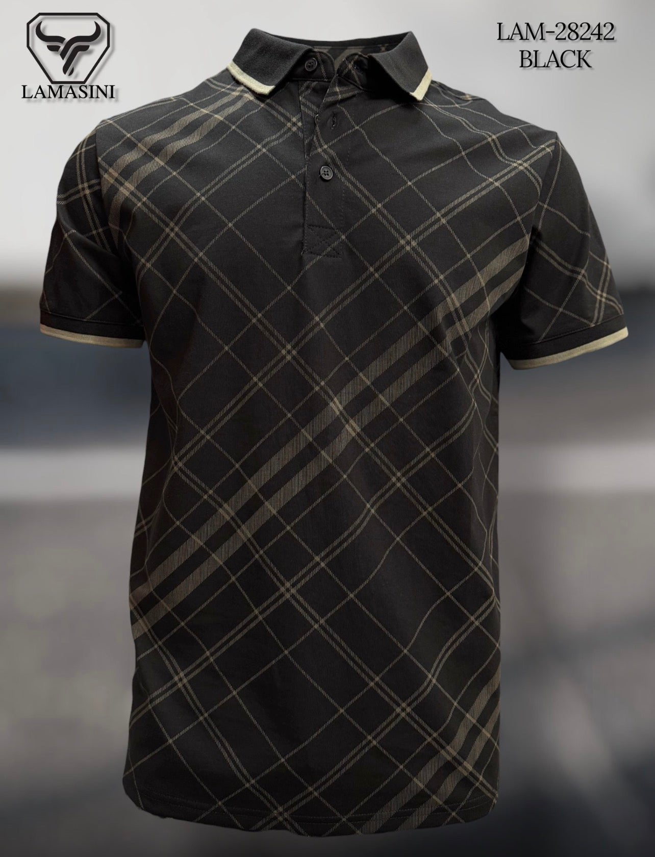 LAM28242 BLACK POLO SHIRT