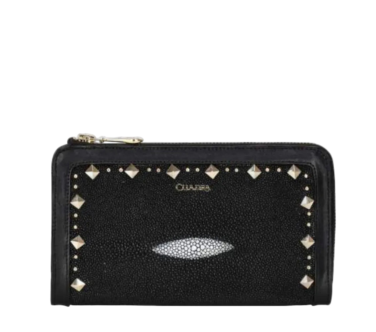 DU437 CUADRA LADIES  BLACK STINGRAY STUDS WALLET