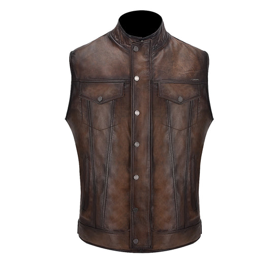 JC231 CUADRA MEN'S BROWN VEST