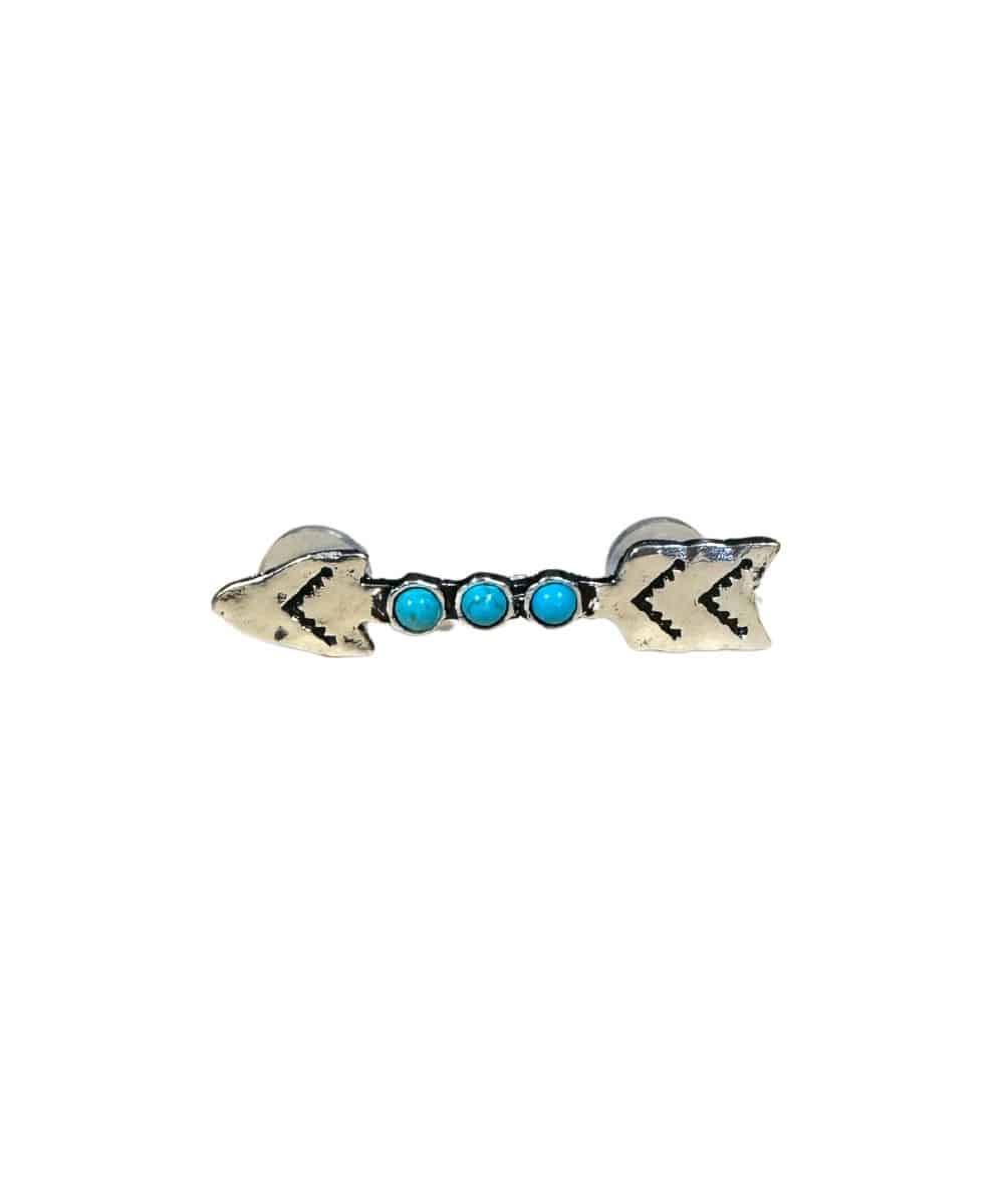 HP-11 HAT PIN ARROW W/ TURQUISE ACCENT