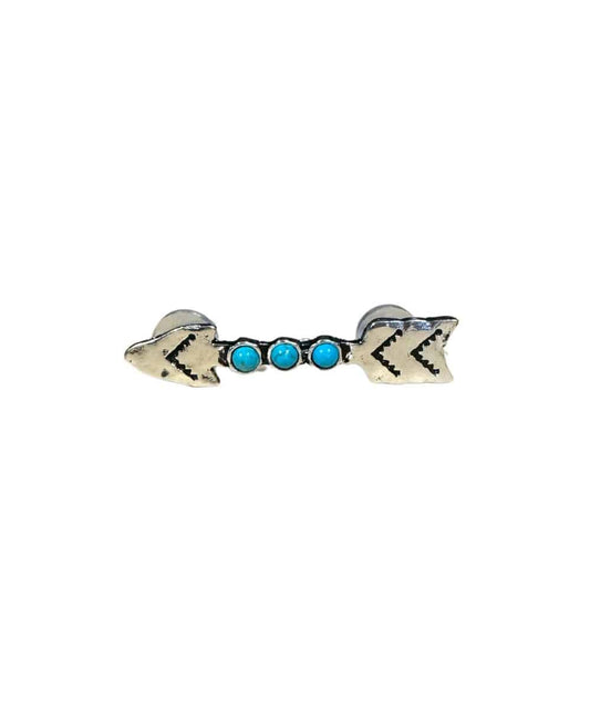 HP-11 HAT PIN ARROW W/ TURQUISE ACCENT