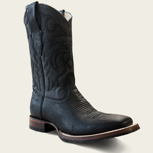 82T3105 LOS ALTOS WIDE SQUARE TOE BLACK BOOTS
