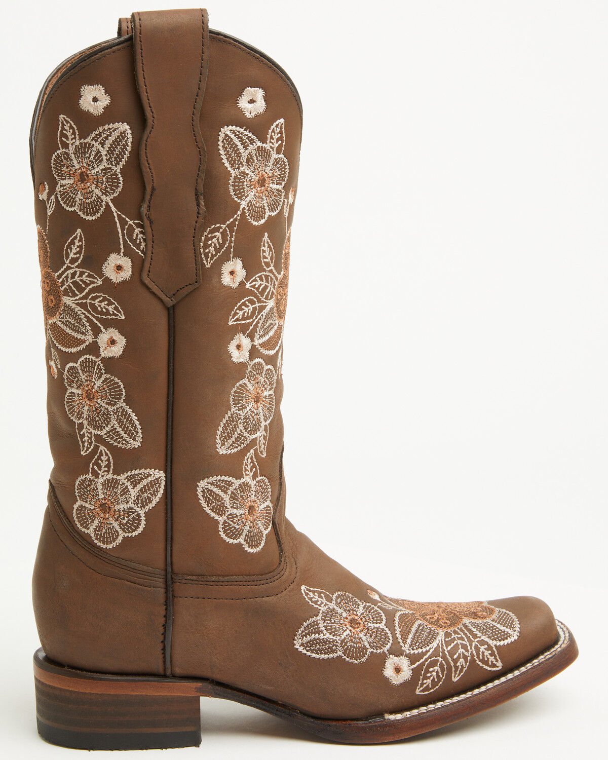 L6238 CIRCLE G FLORAL EMBROIDERY BROWN BOOTS