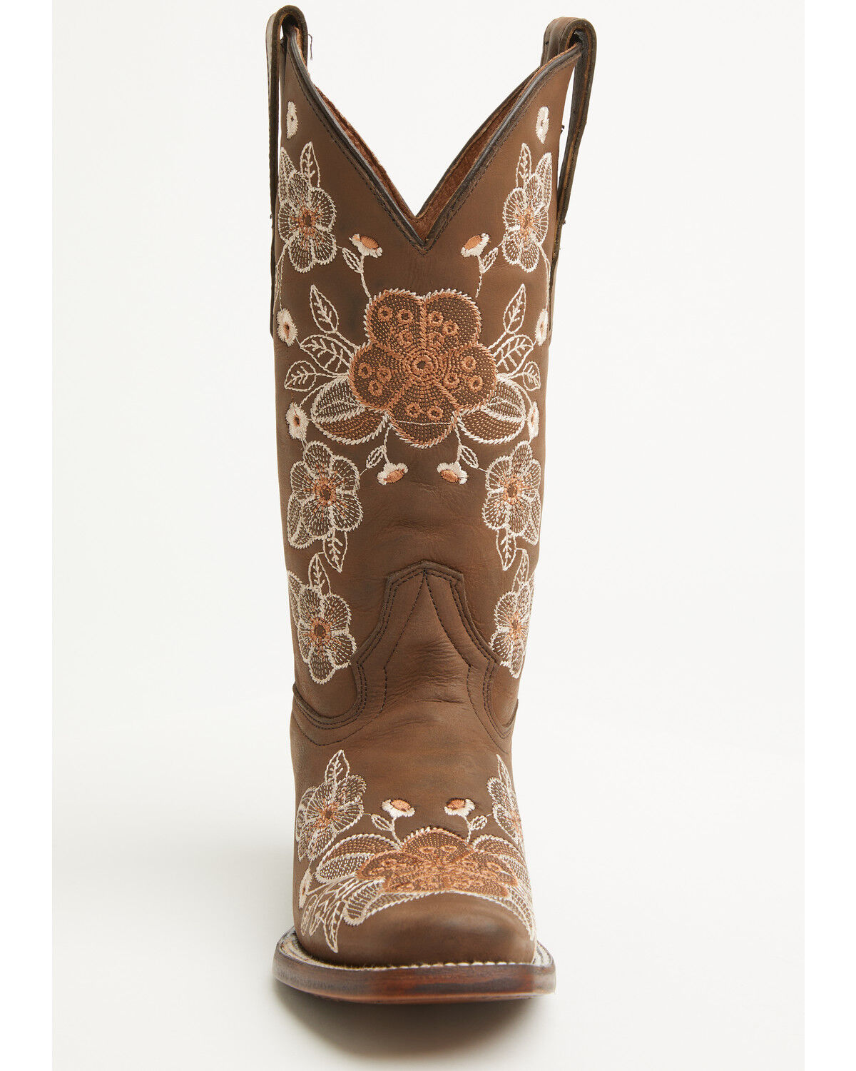 L6238 CIRCLE G FLORAL EMBROIDERY BROWN BOOTS