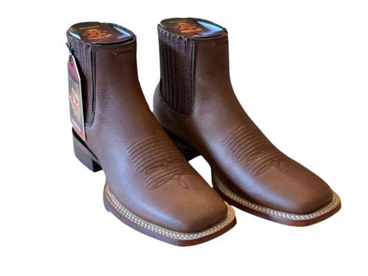 82TBM9940 WIDE SQUARE TOE TRACTOR SOLE RAGE WALNUT ANKLE BOOT