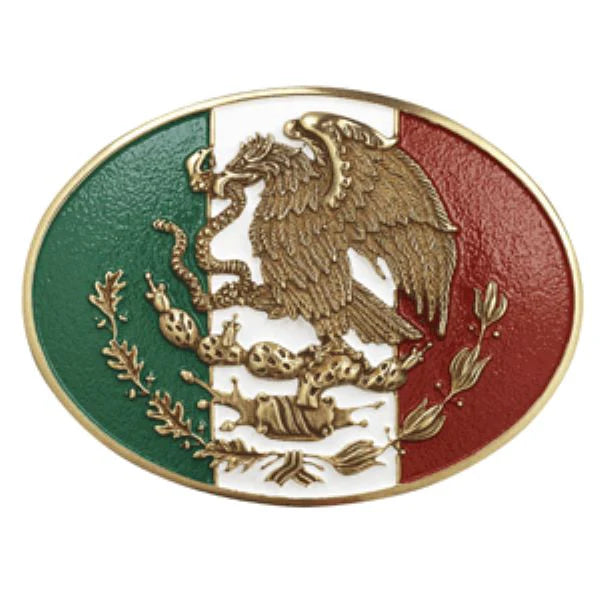 A37013 ARIAT OVAL MEXICAN FLAG BUCKLE