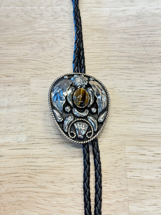 AC55TE BOLO OVAL SIL WITH STONE