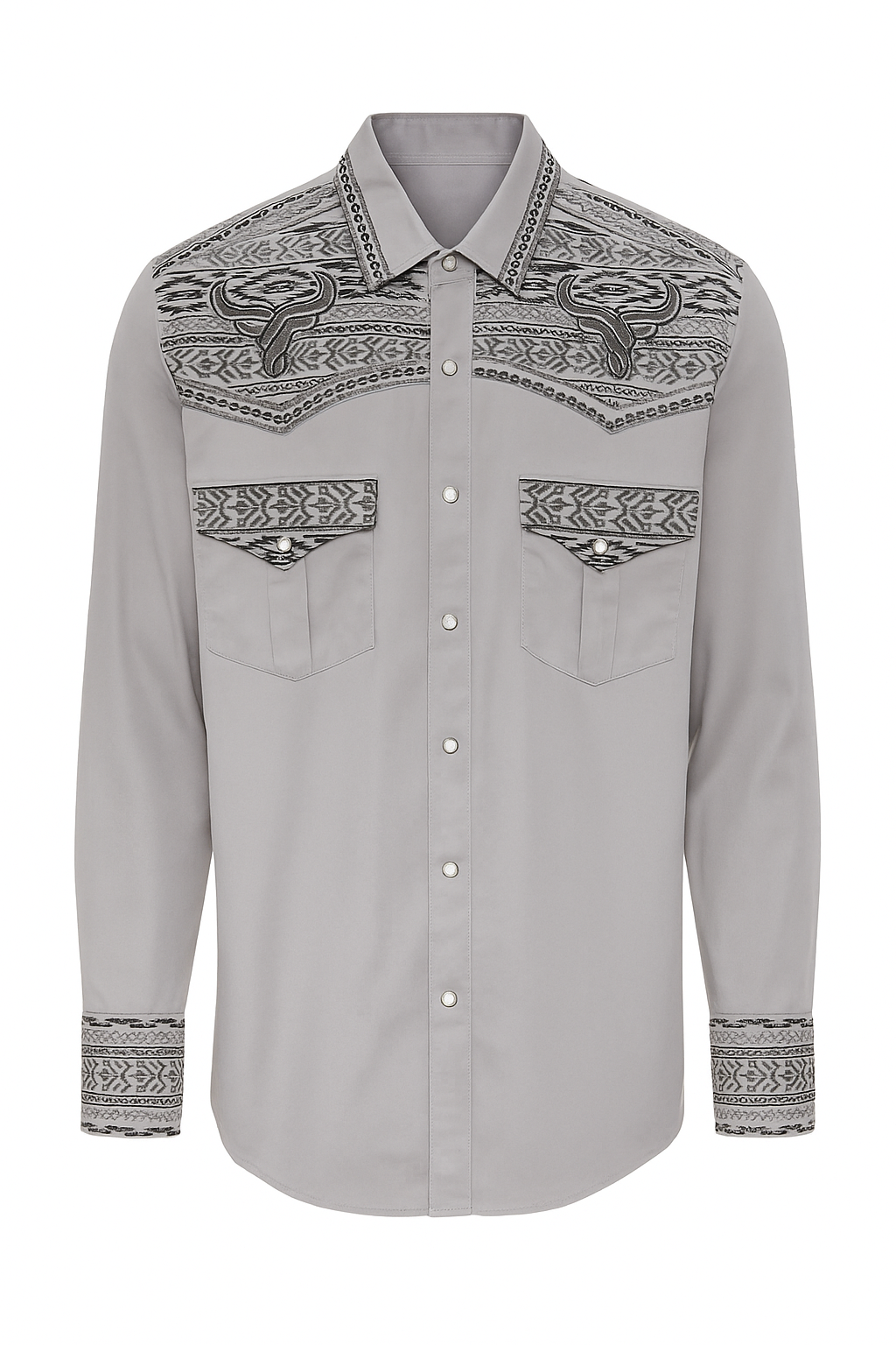 LV2217 LAMASINI LONG SLEEVE COWBOY SHIRT - GREY
