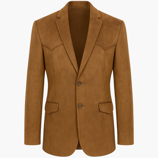BLZ9447 PLATINI WESTERN BROWN SUEDE BLAZER