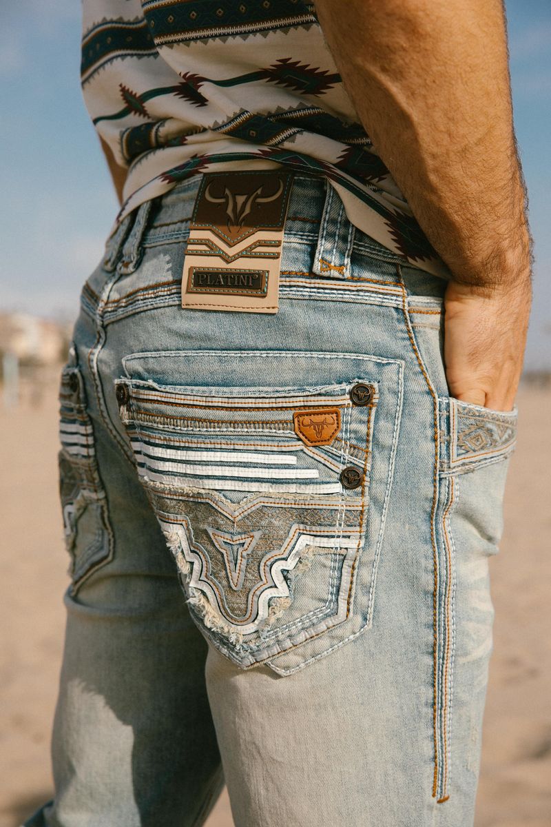 PHD9717 PLATINI TRIPLE STITCH SIGNATURE POCKET JEANS