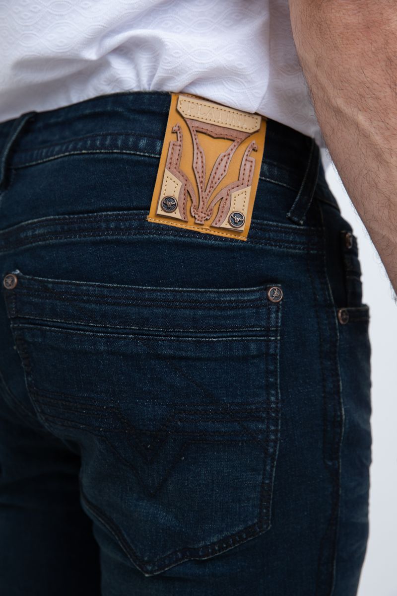 CBJ10699 PLATINI BOOT CUT DARK BLUE JEANS