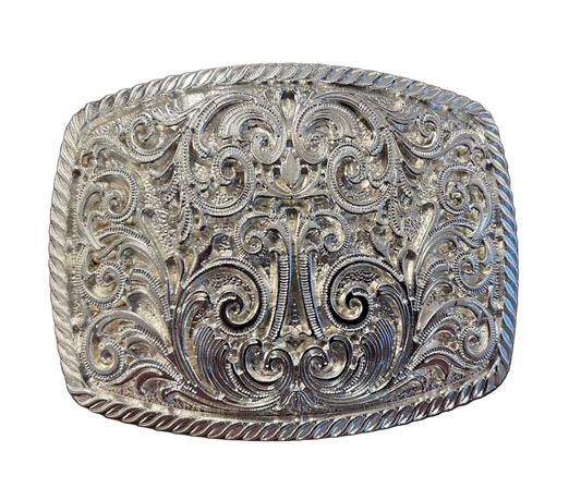 DGR013 DOUBLE G RANCH BELT BUCKLE WOMENS SILVER