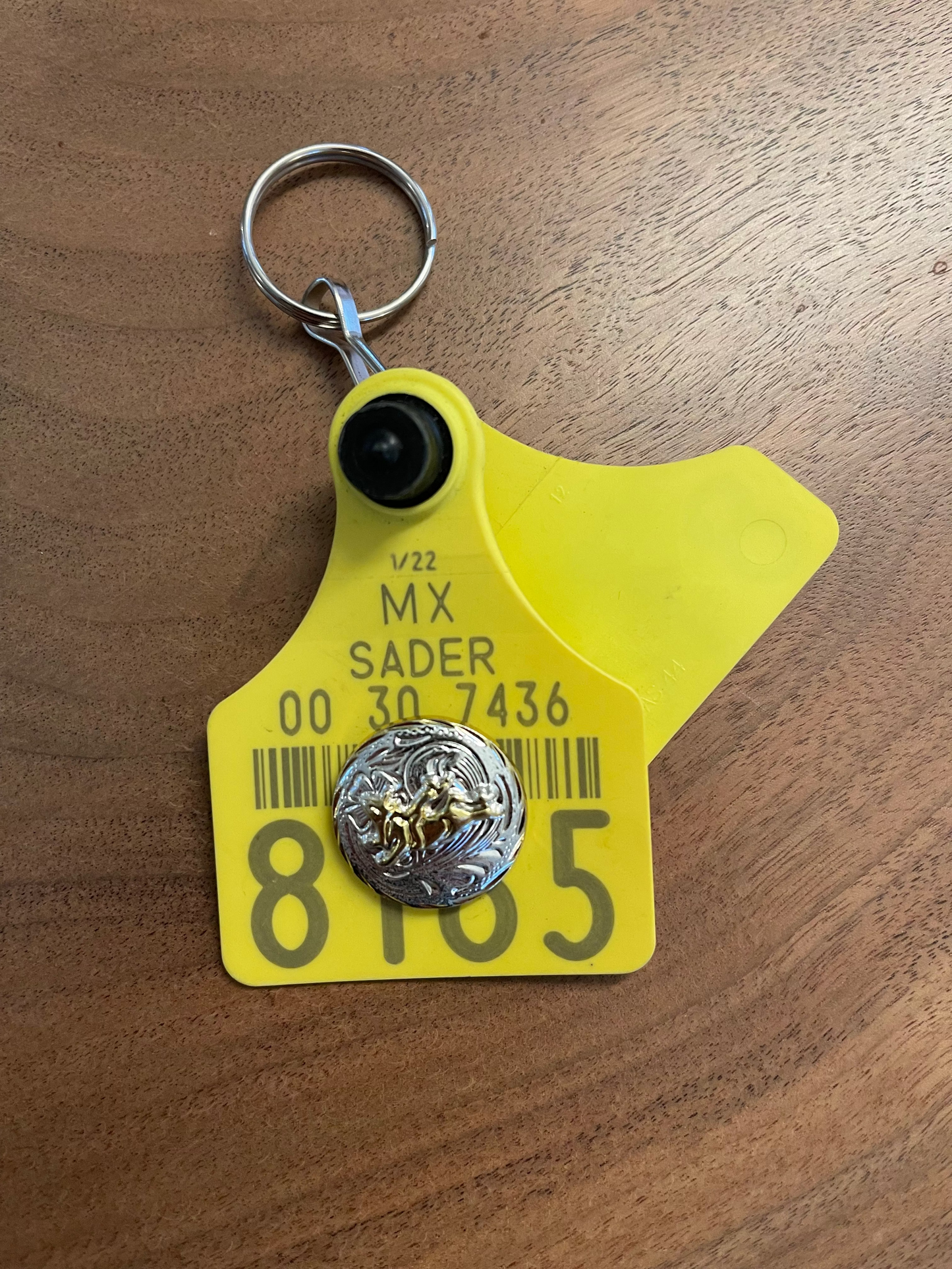 DRG100 DOUBLE G RANCH BULL TAG KEYCHAIN