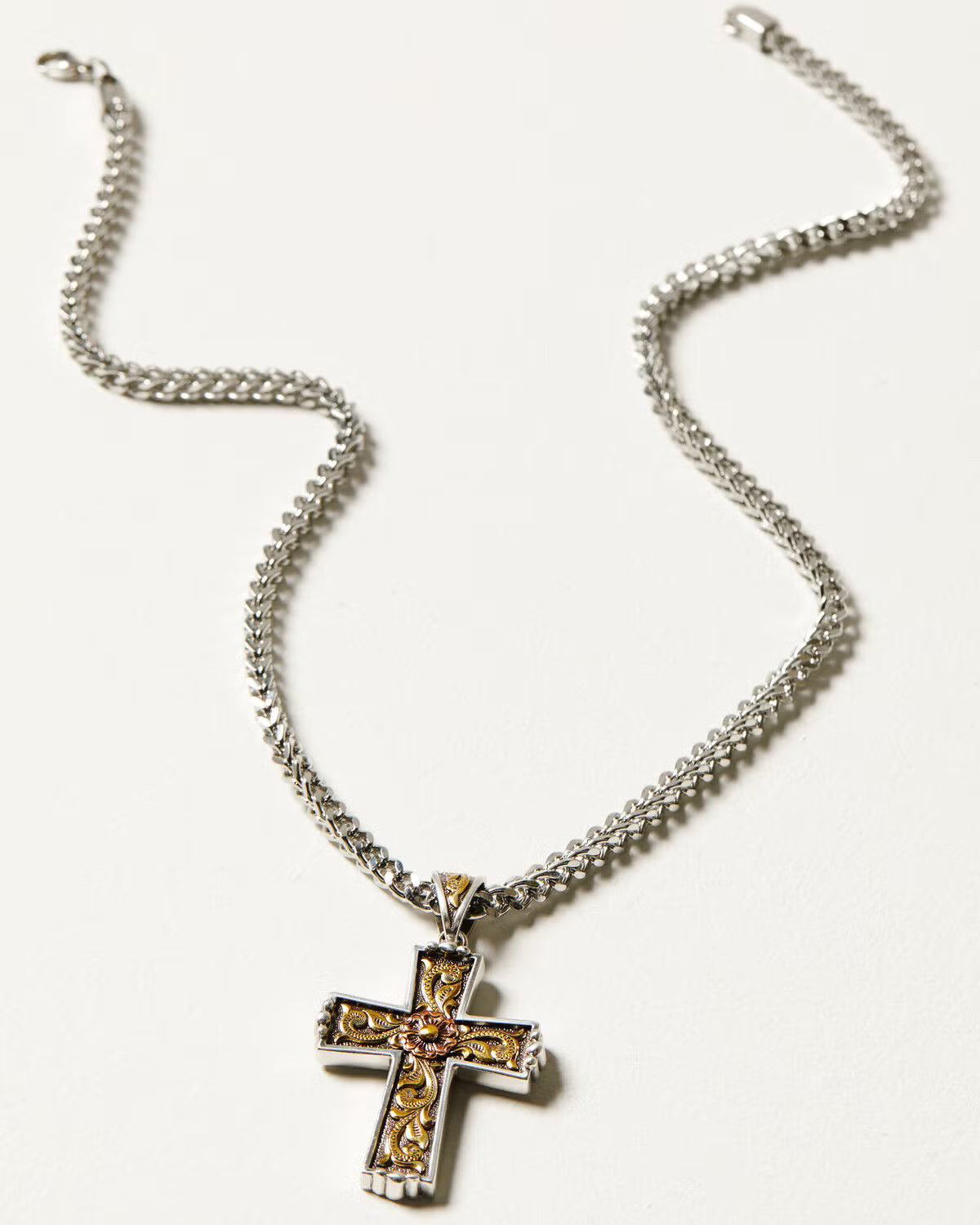 32179 M&F WESTERN TWISTER COWBOY PRAYER NECKLACE