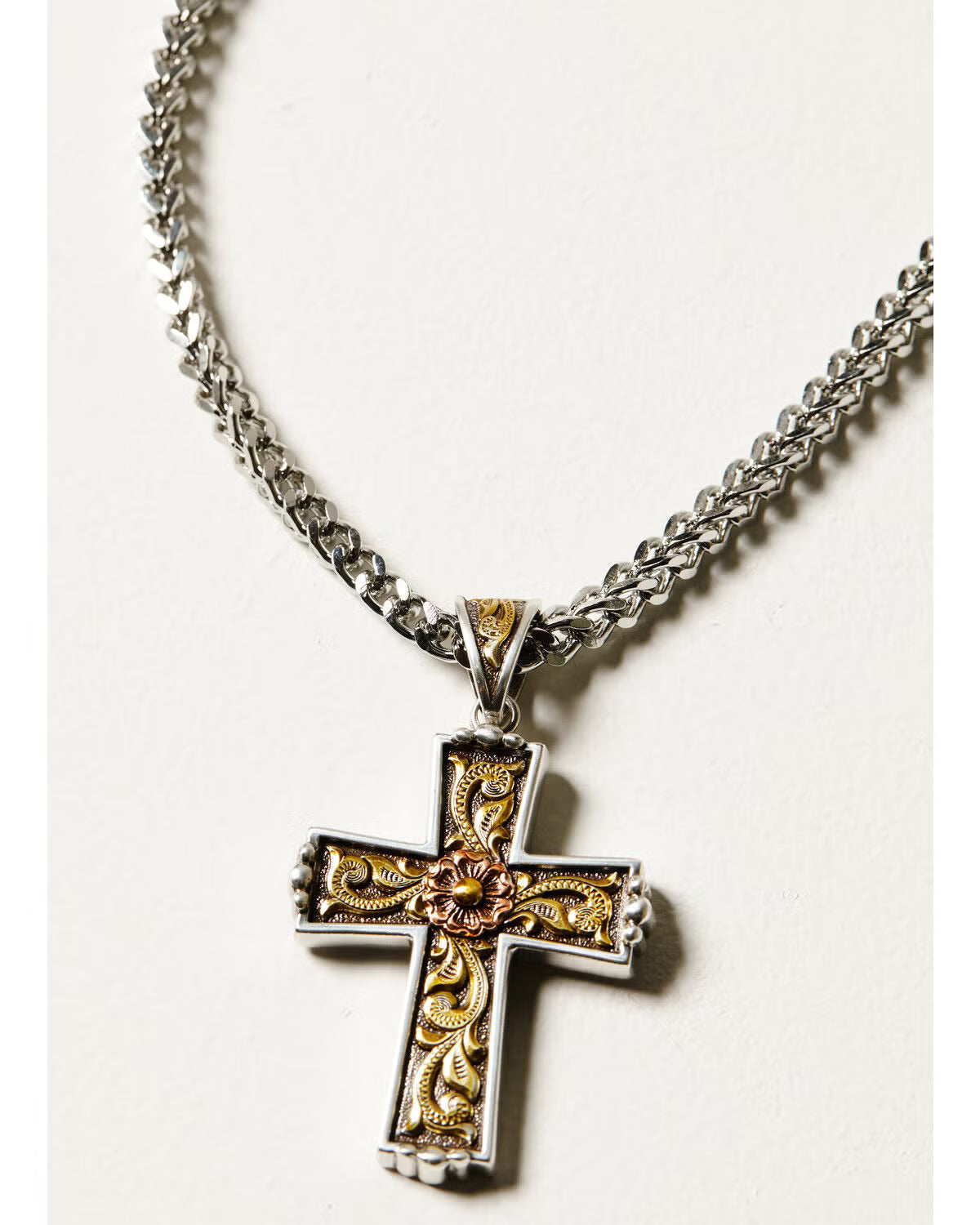 32179 M&F WESTERN TWISTER COWBOY PRAYER NECKLACE