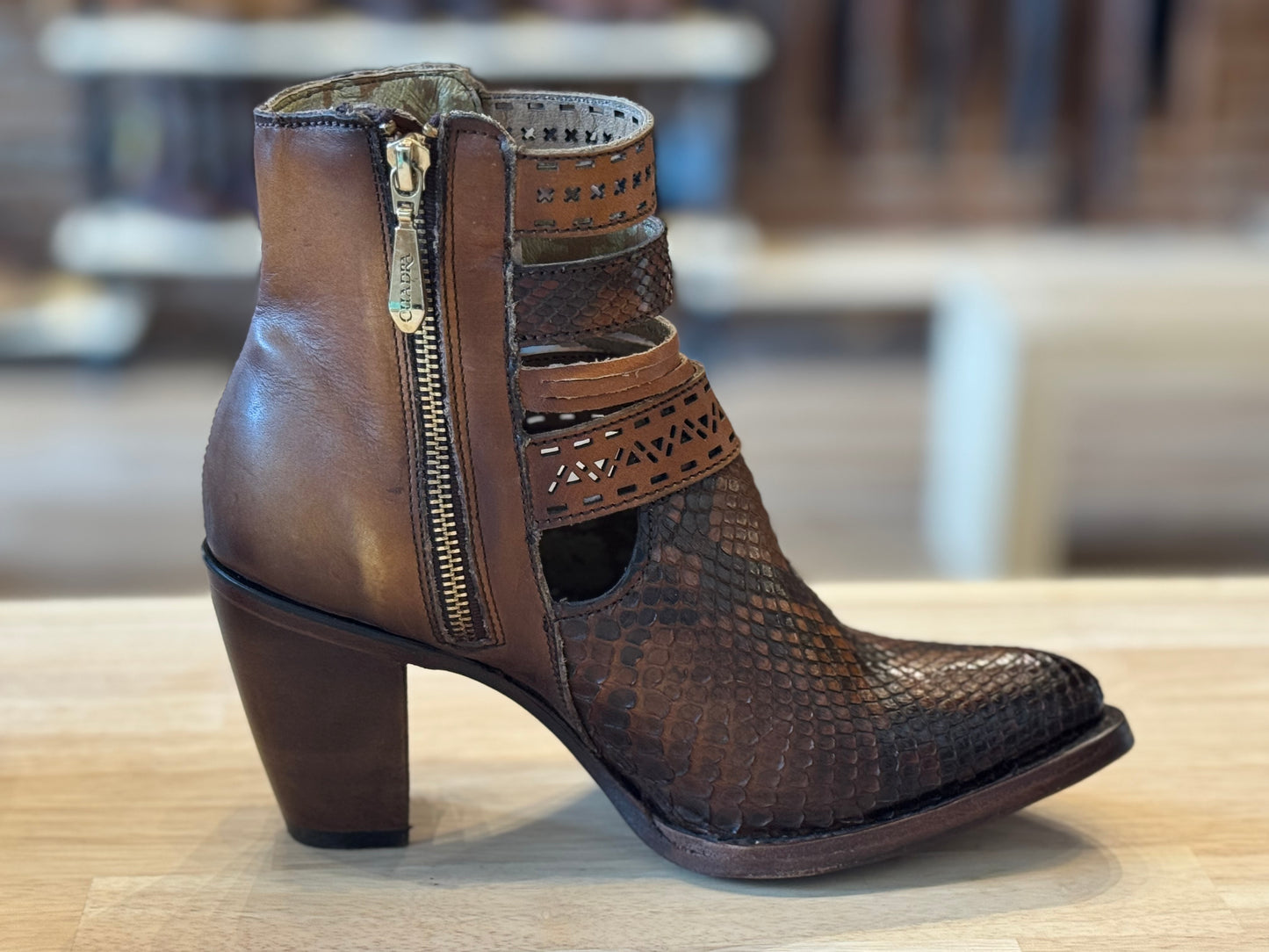 CU410 LD CUADRA PYTHON BROWN BOOTS